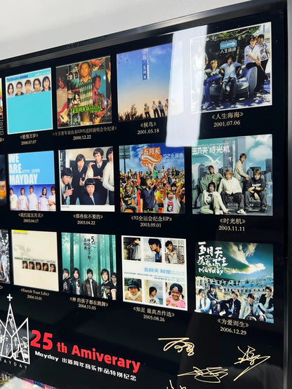 Mayday – 25th Anniversary Discography – Framed Collector Poster – actual item photograph 7