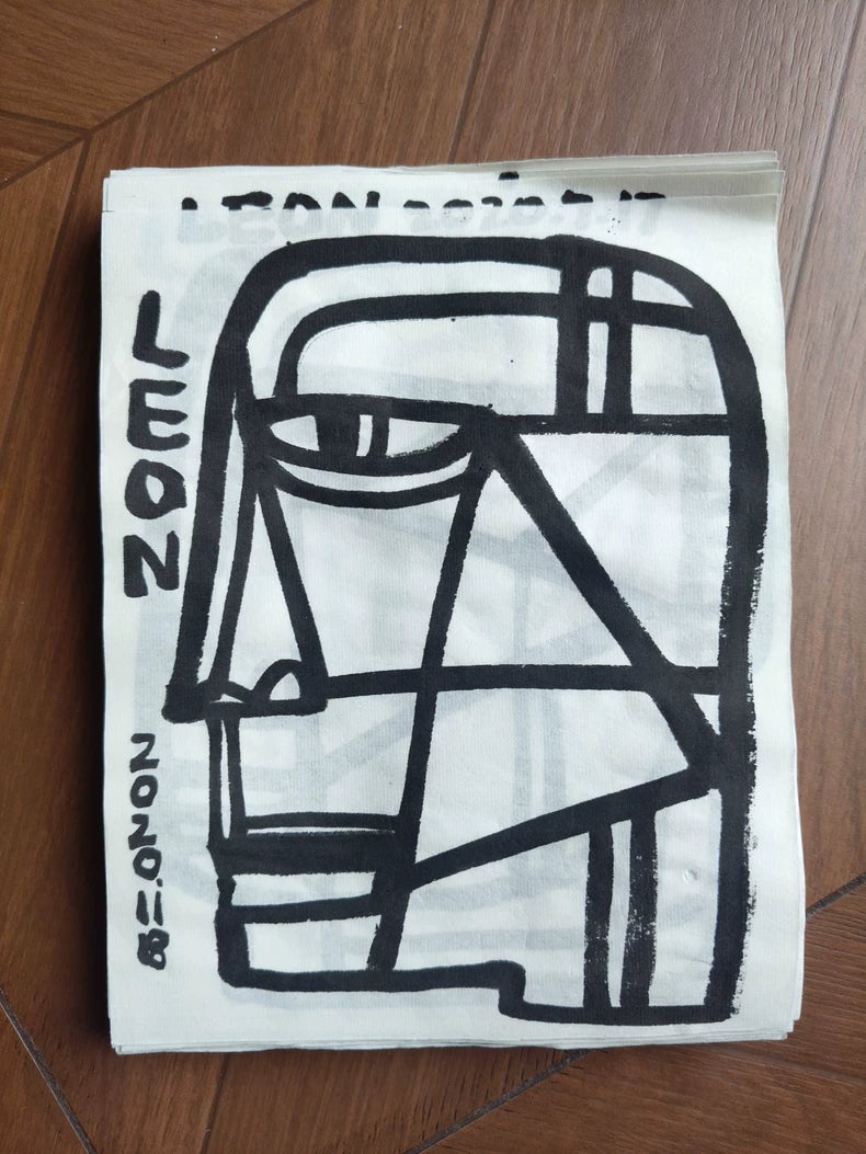Leon Hand-Drawn Xuan Paper Original – Choice of 9 Designs – Design 1