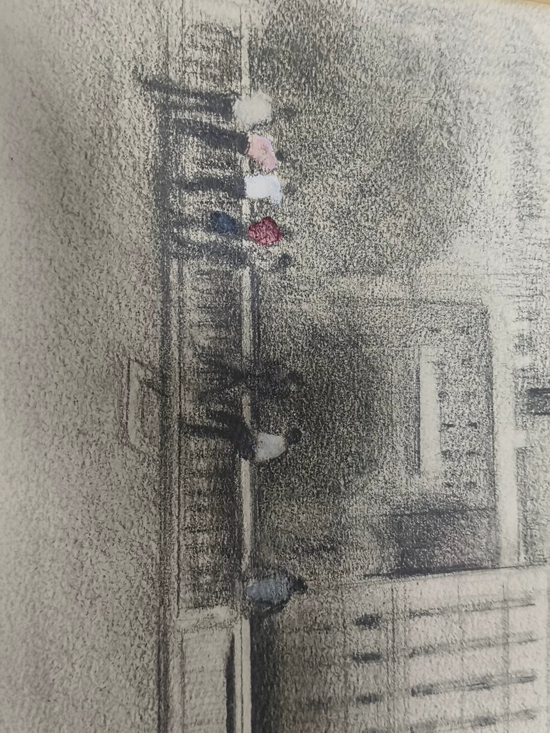 村田鹿治 – Paris Landscape Drawing – Framed