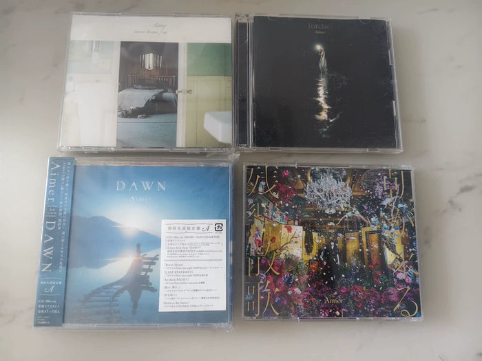 Aimer limited poster and CD collection bundle overview with four CDs