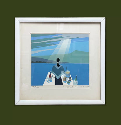 Hirano – Lakeside Terrace – Signed Framed Screenprint 195/300