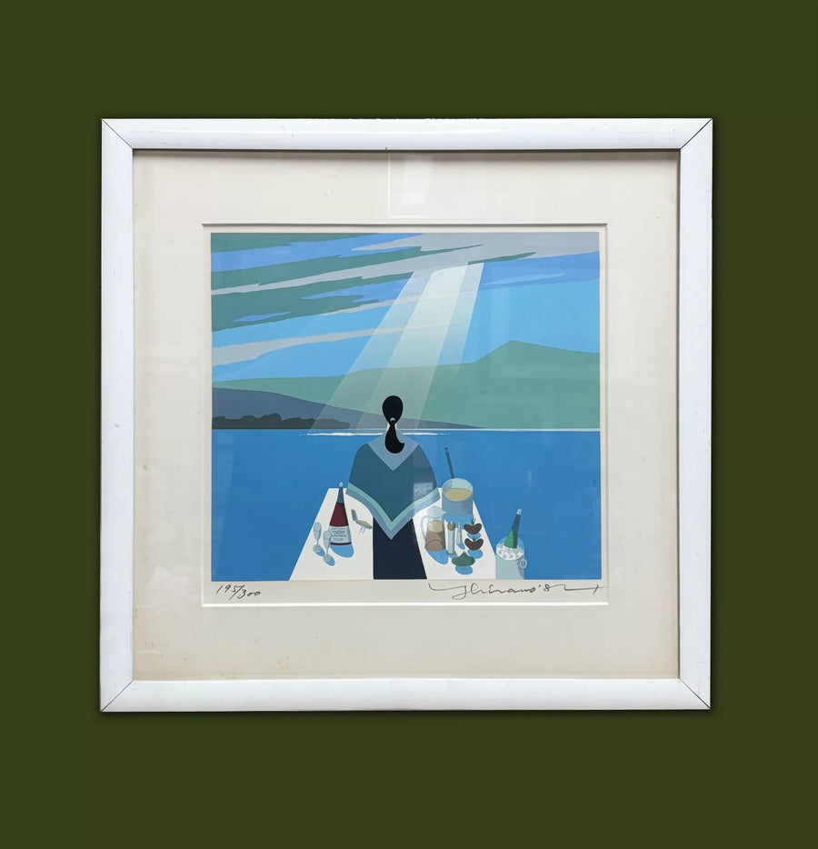 Hirano – Lakeside Terrace – Signed Framed Screenprint 195/300