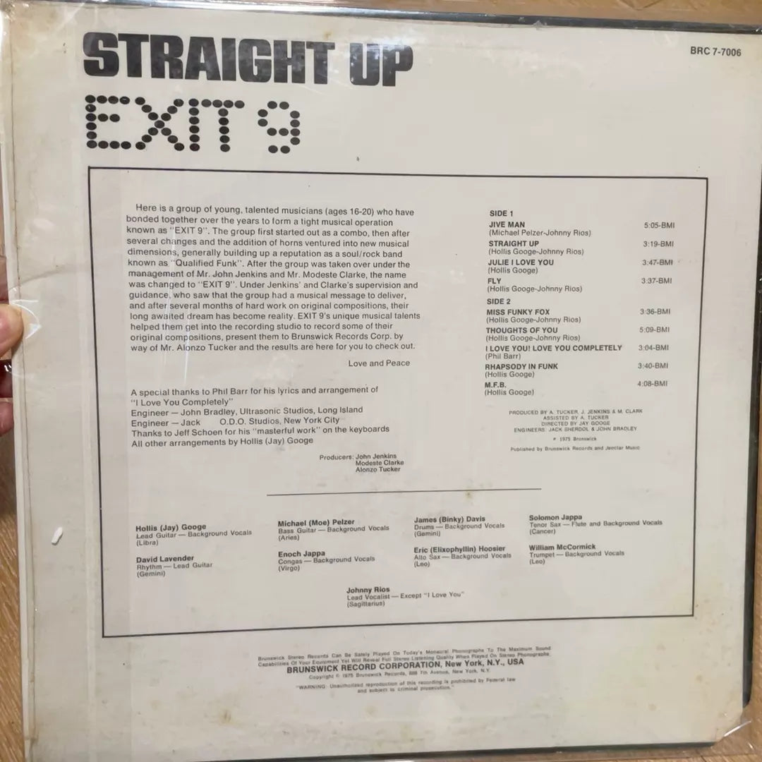 Exit 9 – Straight Up LP US Original Pressing