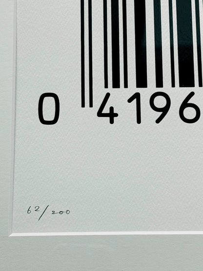 U.G. Saito – Barcode Tiger – Signed Framed Screenprint 62/200