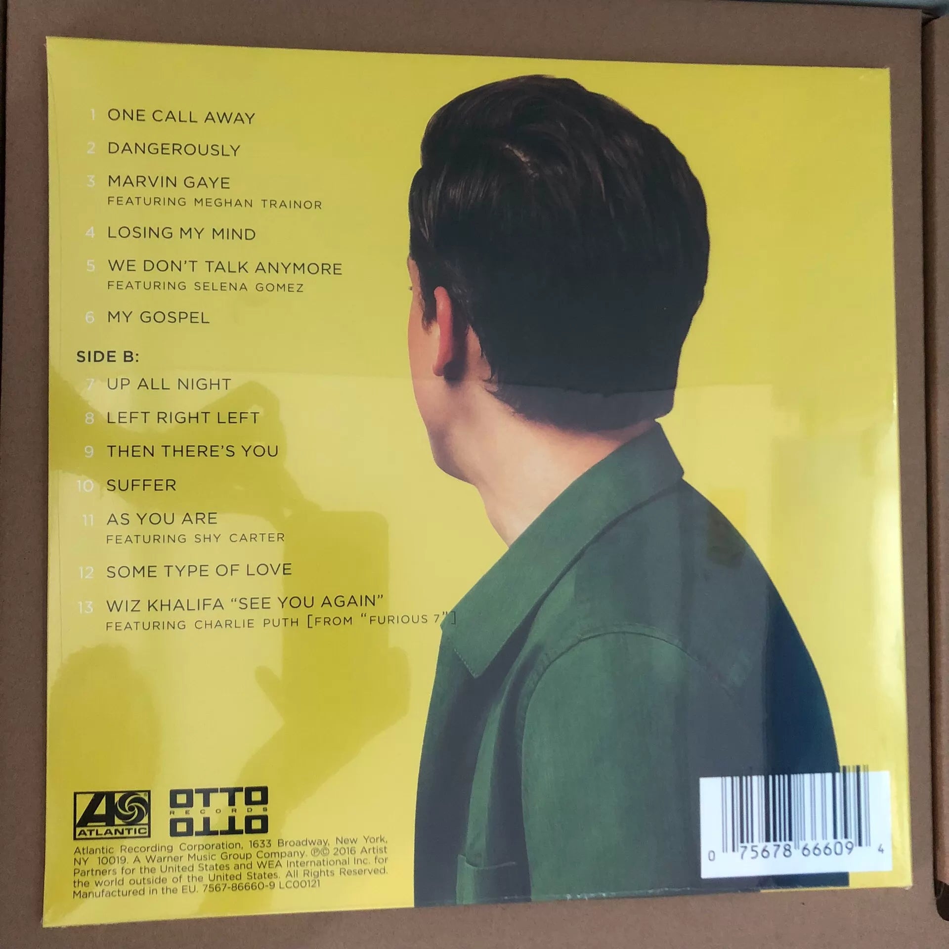 Charlie Puth – Nine Track Mind – Vinyl (LP) — photo 4