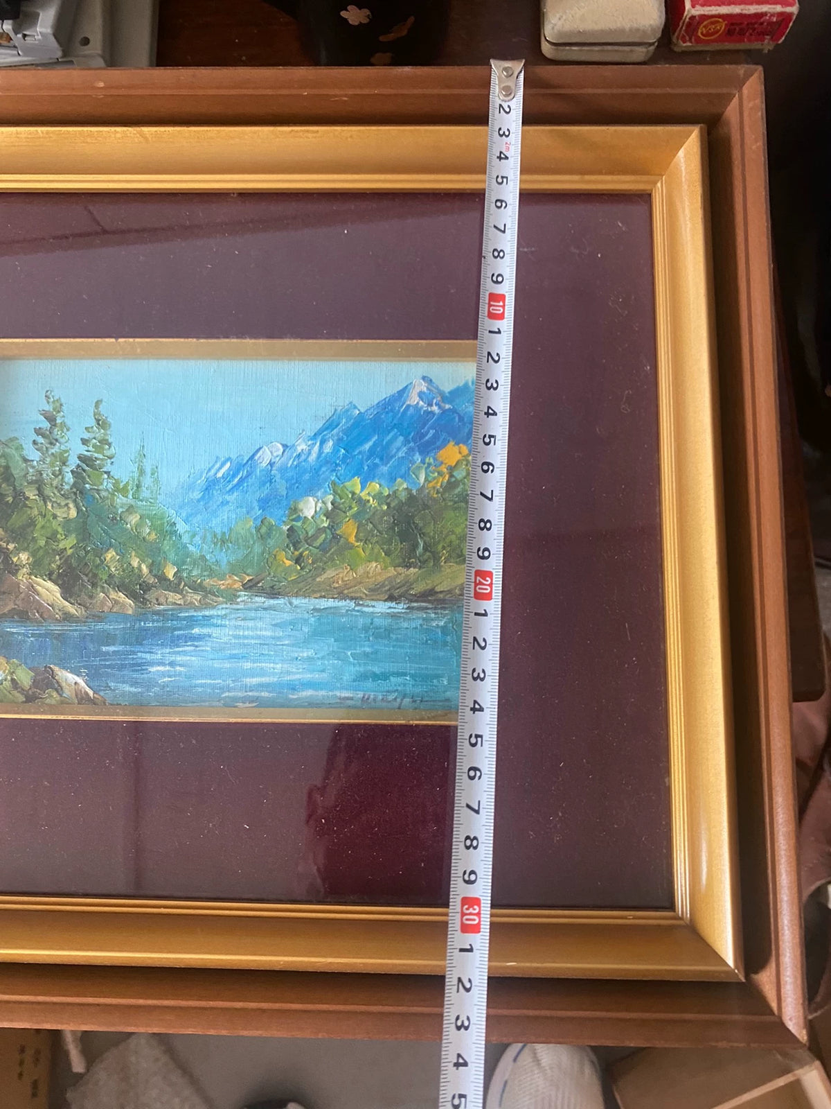 Mountain River Landscape – Framed Painting