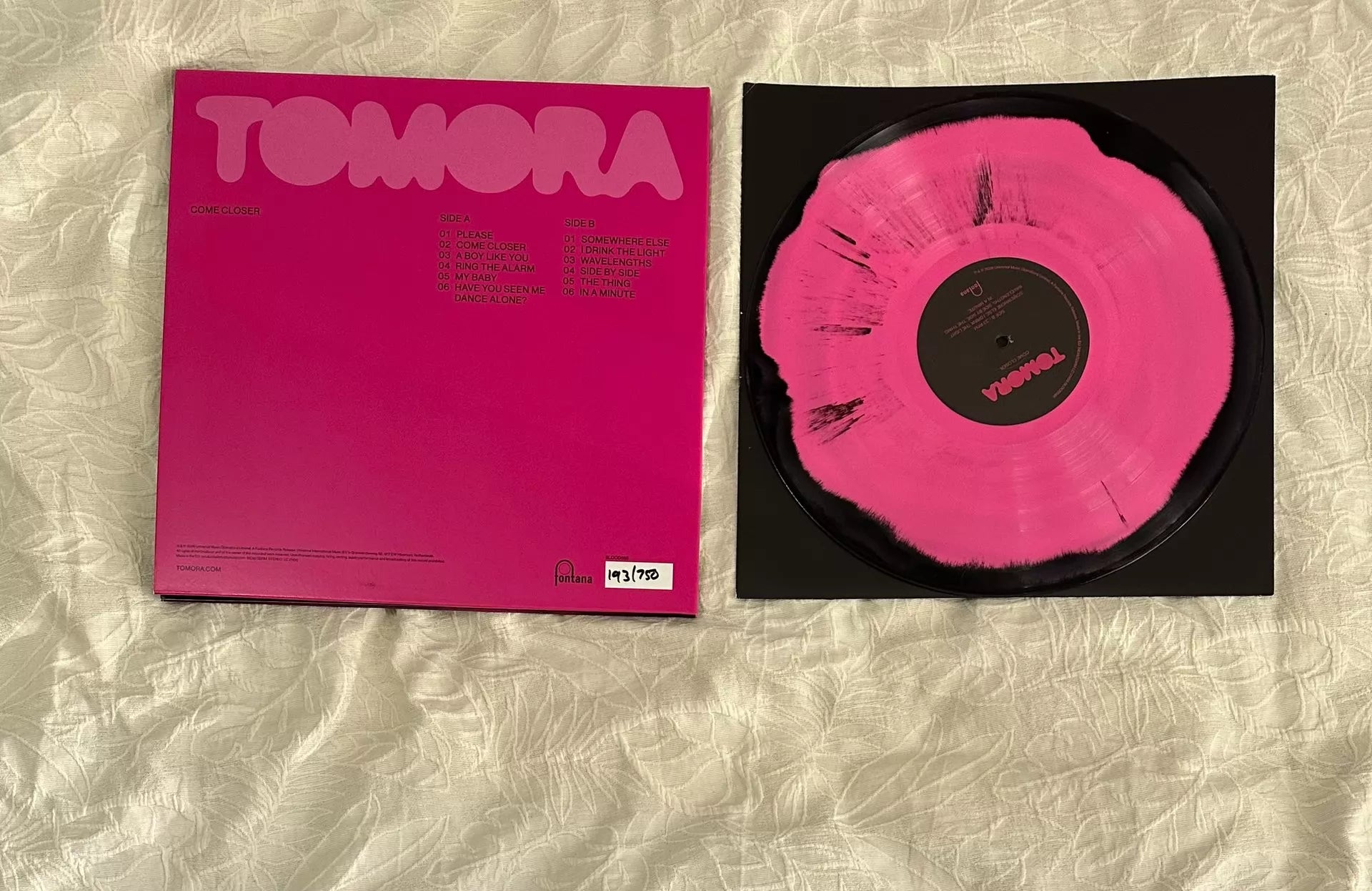 TOMORA – Come Closer – Blood Records Pink & Black Marbled Vinyl (LP)