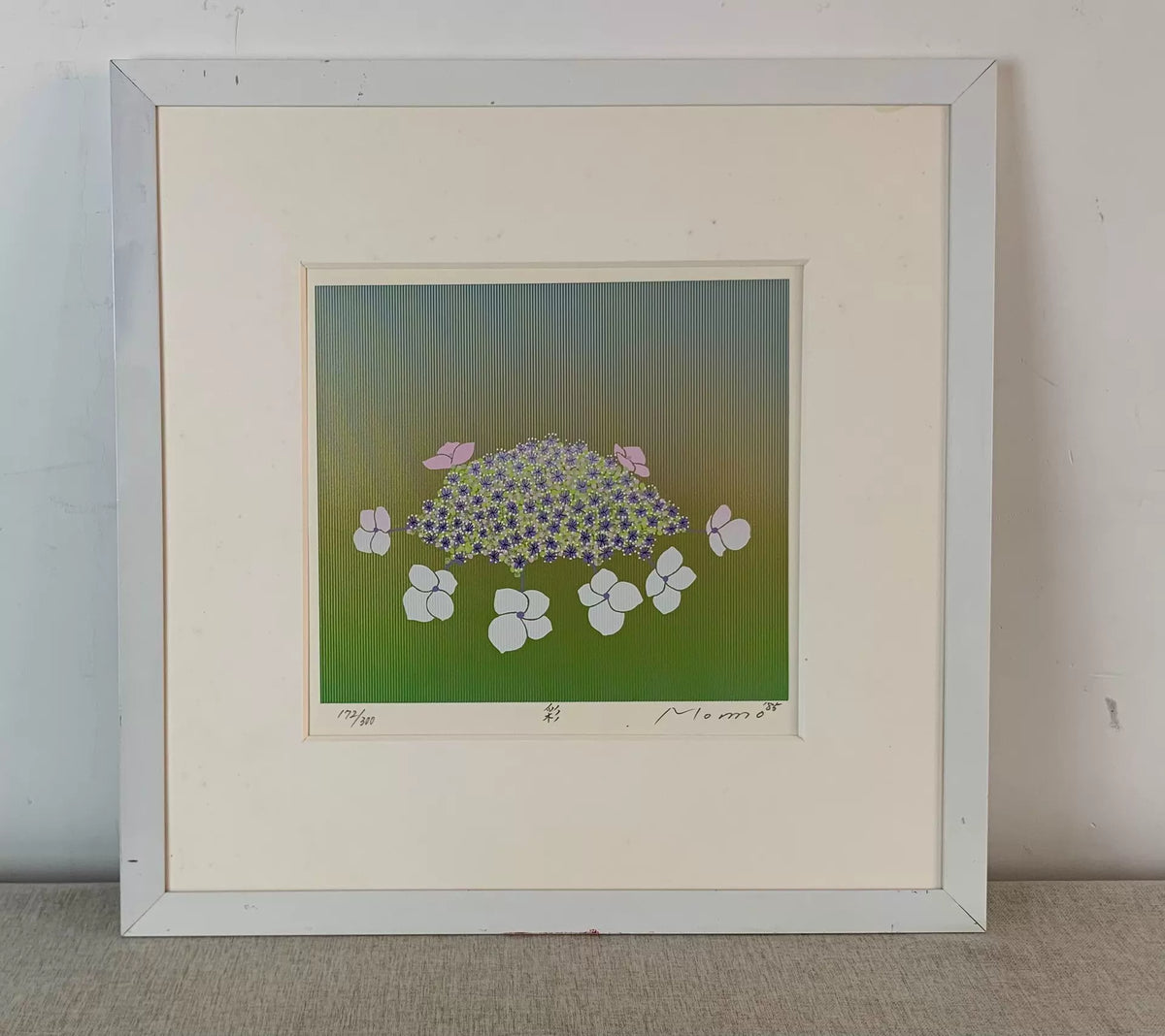 Momo Shimizu – Hydrangea – Signed Framed Screenprint 172/300