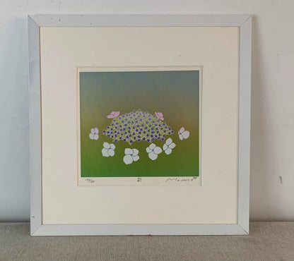 Momo Shimizu – Hydrangea – Signed Framed Screenprint 172/300
