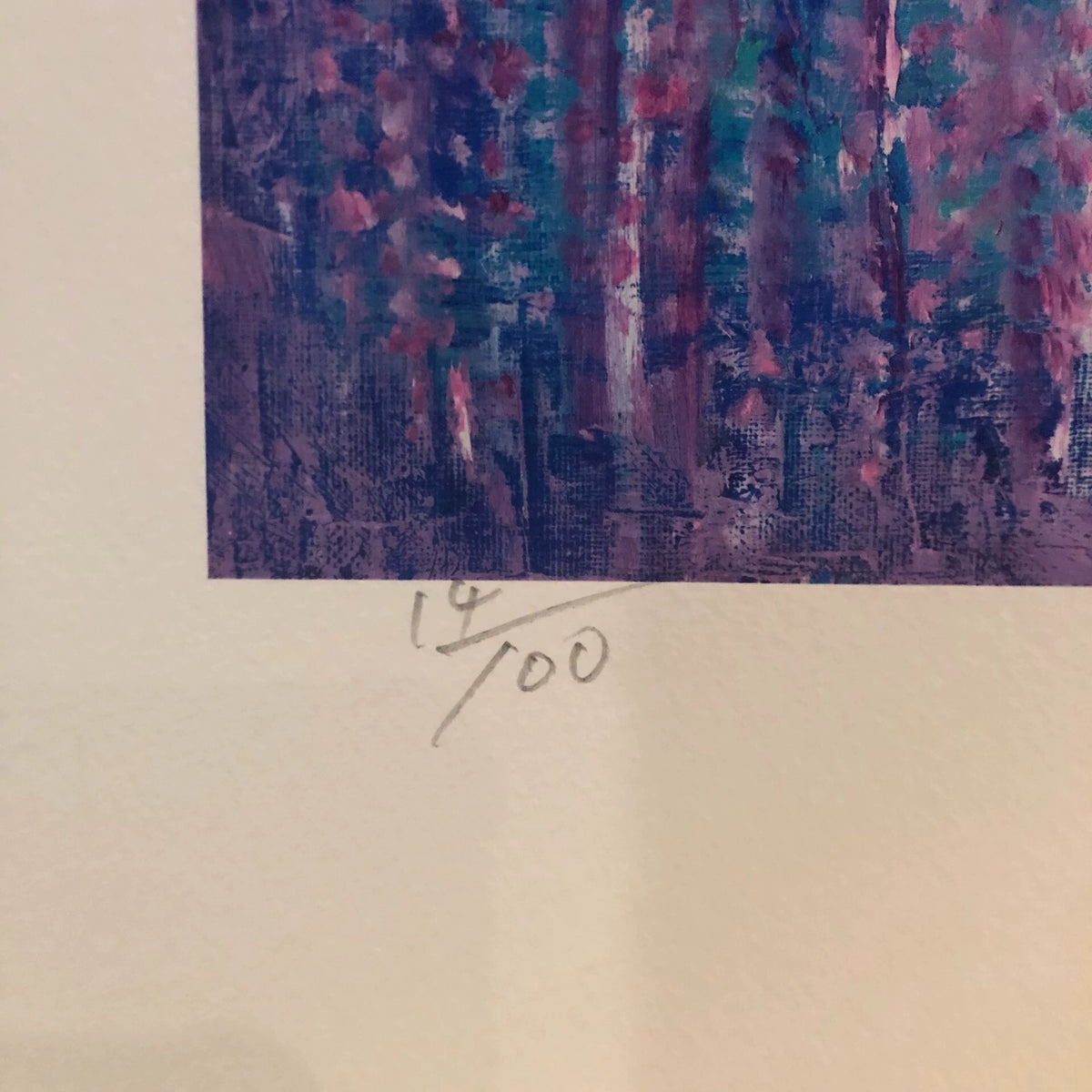 Wisteria – Framed Japanese Print with Signature & Edition Markings – actual item photograph 5