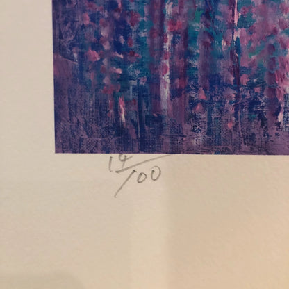 Wisteria – Framed Japanese Print with Signature & Edition Markings – actual item photograph 5