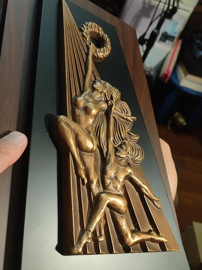 2004 Japanese Cultural Award – Decorative Metal Relief Plaque – detail 3