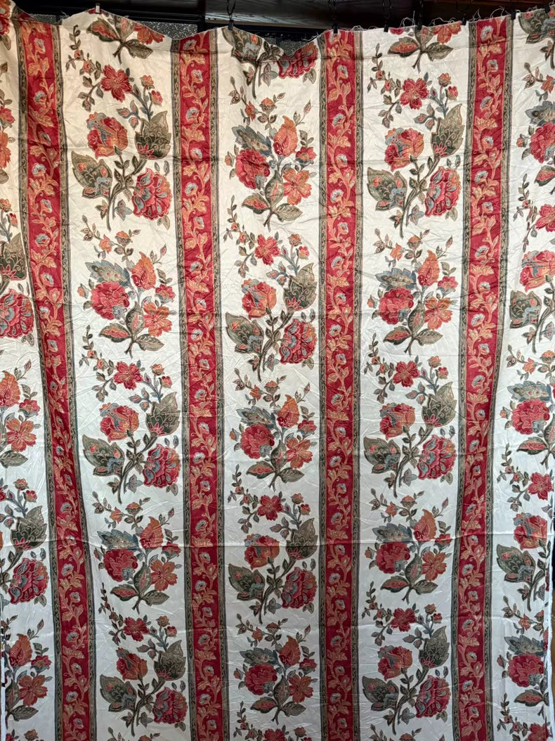 Antique Silk Textile Panel, 138 × 243 cm — detail 4