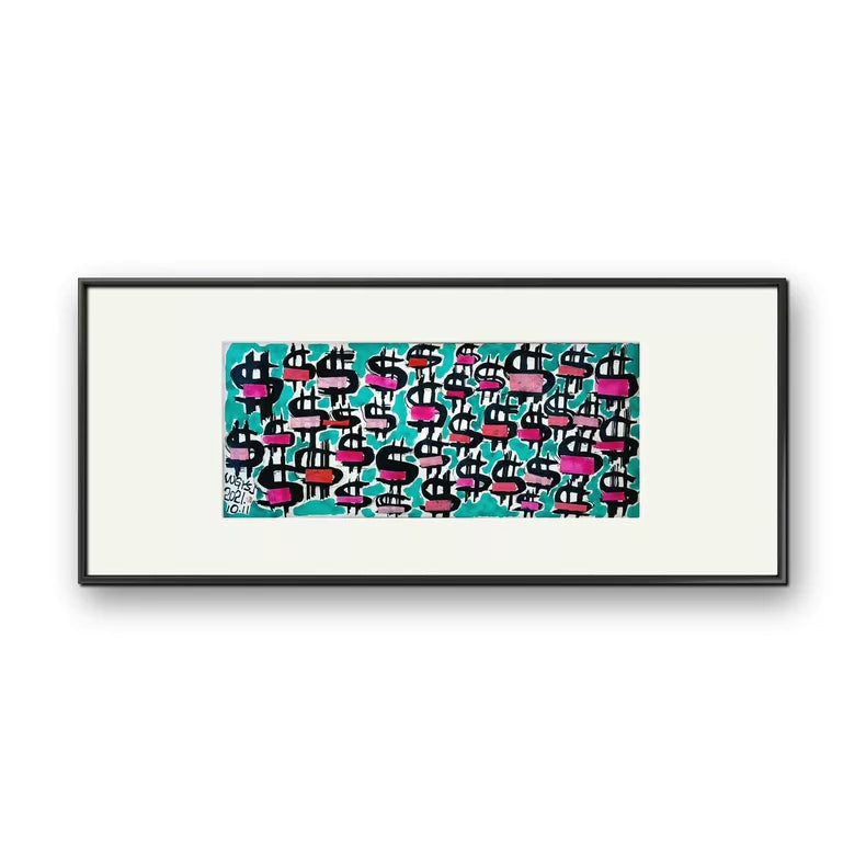 Colourful Abstract Paintings – Eight Individual Works – 20 × 45 cm