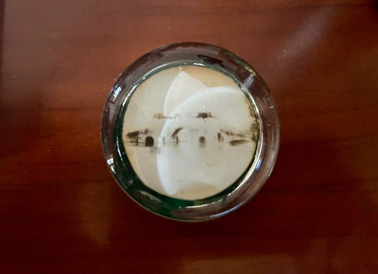 Five-Pavilion Bridge Photo Glass Paperweight — Worn Backing – source photograph 1
