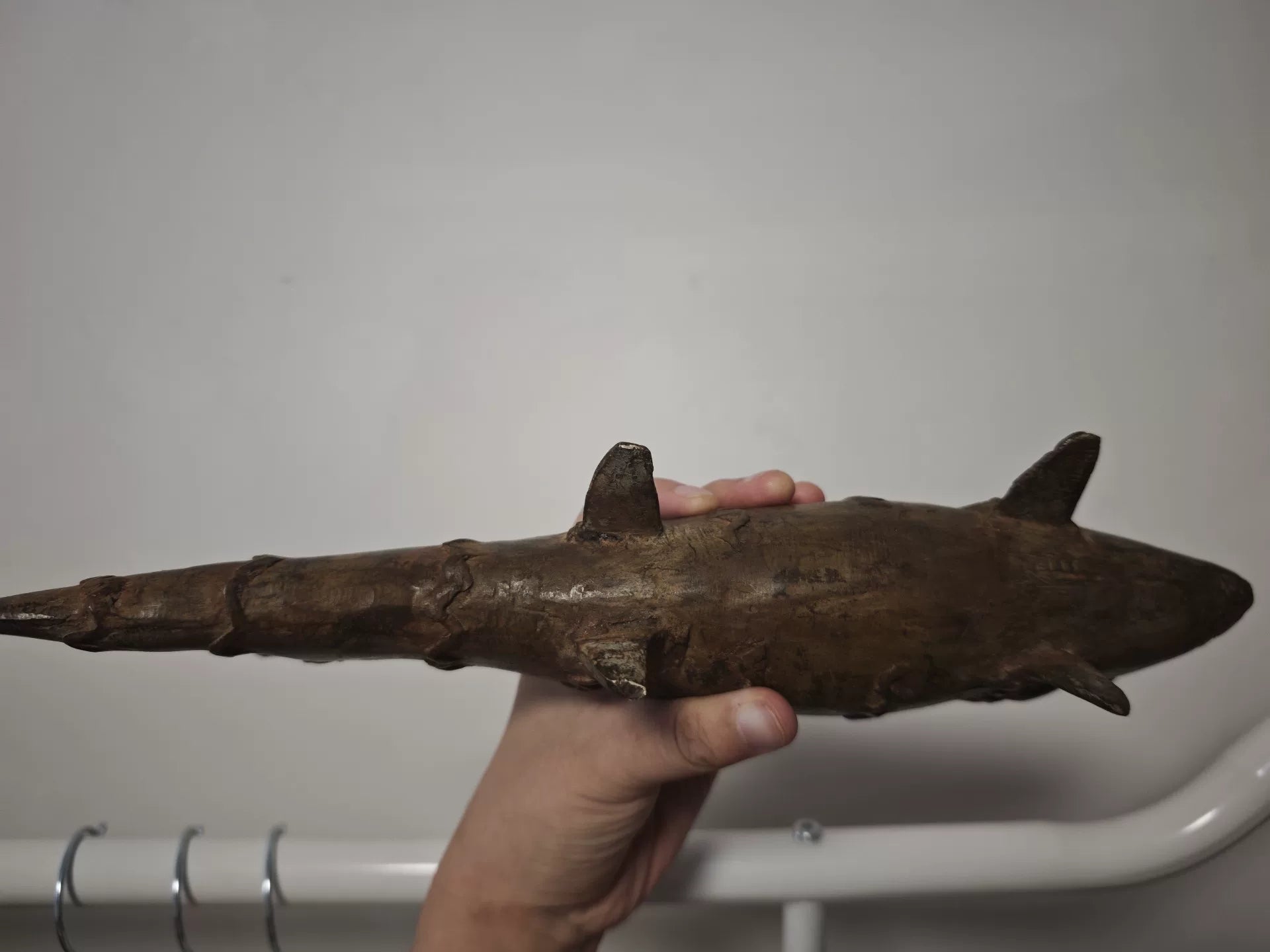 Vintage Mali Hand-Cast Brass Fish Sculpture