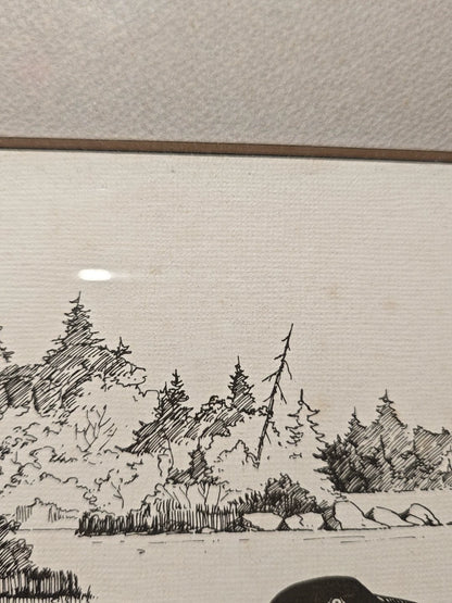 Terry Radeke – Loon – Framed Print 719/900 – detail 7