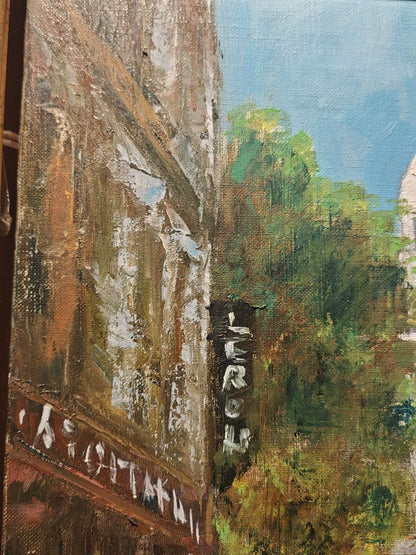 Sacré-Cœur Street Scene – Framed Oil Painting