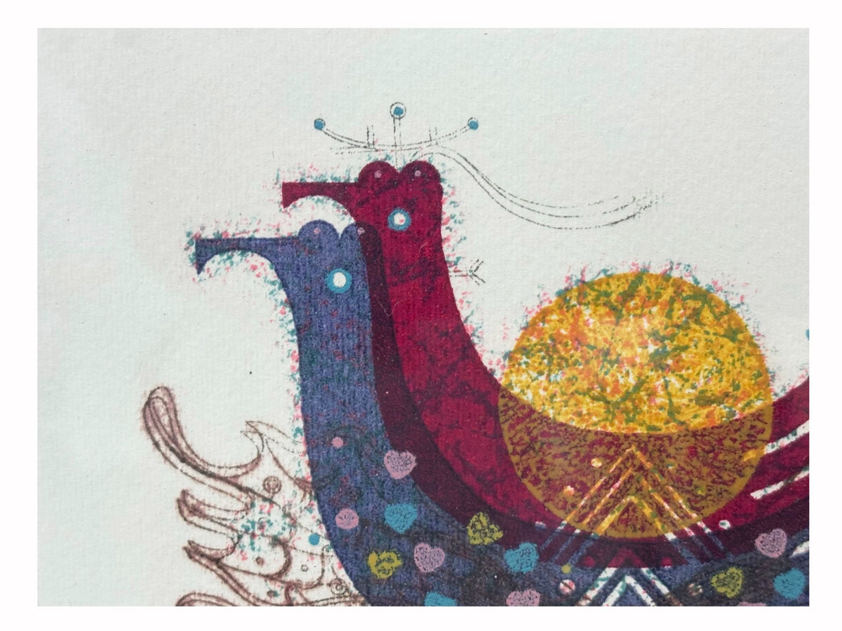 M. Ohba – Sonatina – Signed and Numbered Framed Bird Print – detail 4
