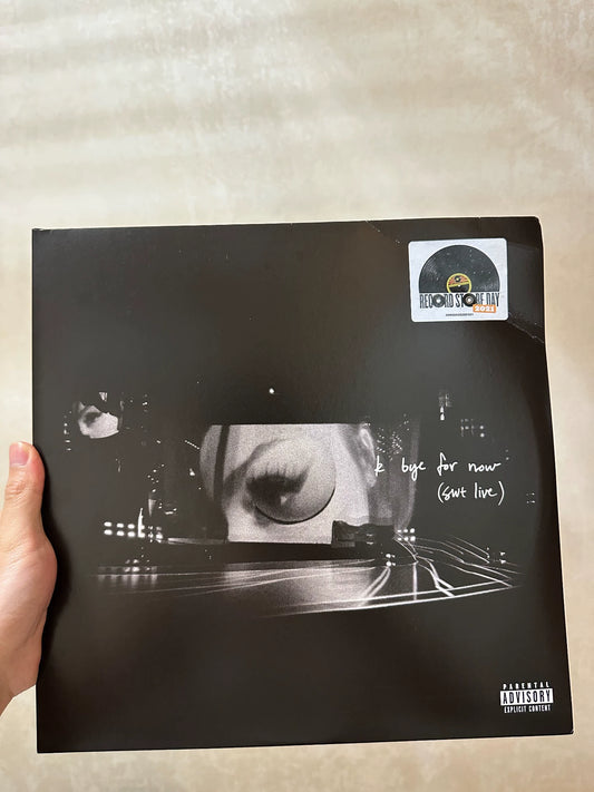 Actual opened Ariana Grande K Bye for Now European RSD 3LP copy with upper-right sleeve crease