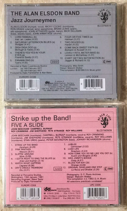 The Alan Elsdon Band / Five A Slide – Jazz Journeymen + Strike Up the Band! – German 2CD Bundle