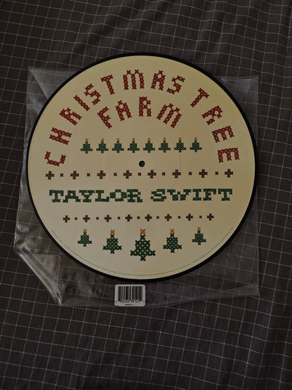 Taylor Swift – Christmas Tree Farm – 12-Inch Picture Disc – Oxidation / Yellowing actual item
