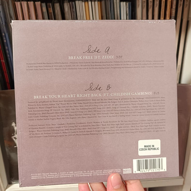 Ariana Grande – Break Free / Break Your Heart Right Back – Pink 7-Inch Vinyl