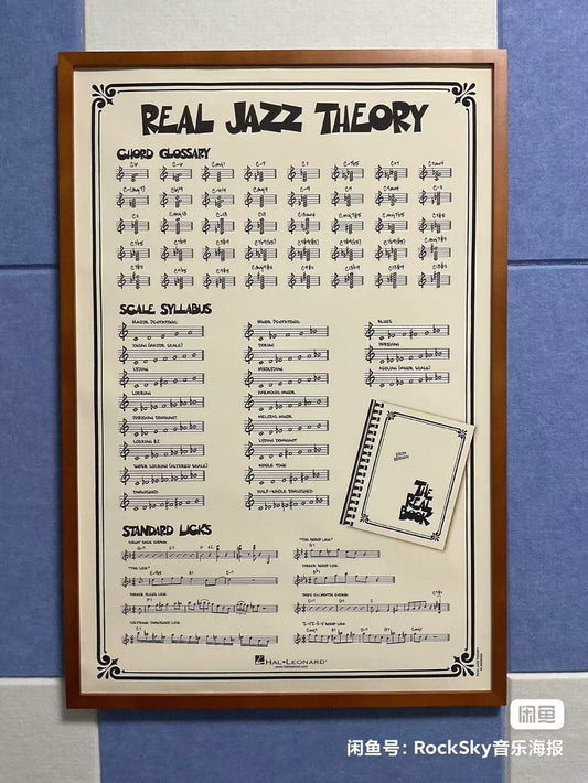 Real Jazz Theory Educational Canvas Poster — 90 × 60cm