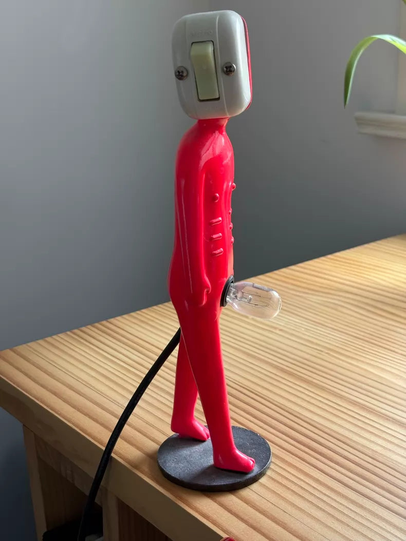 Hern – Lightbulb Man – 2013 Thai Art Lamp Sculpture – actual product photo 2