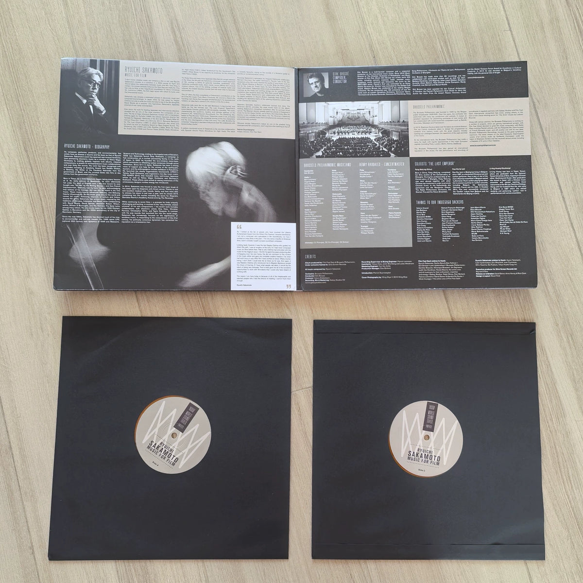 Brussels Philharmonic – Ryuichi Sakamoto: Music for Film – Amber Splatter 2LP – actual item photograph 3