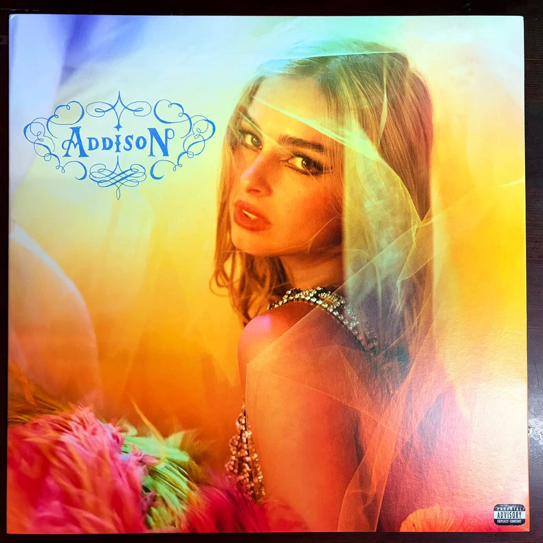 Addison Rae – Addison – Yellow Marble Vinyl LP – actual product photo 1