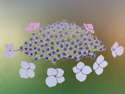 Momo Shimizu – Hydrangea – Signed Framed Screenprint 172/300 – detail 4