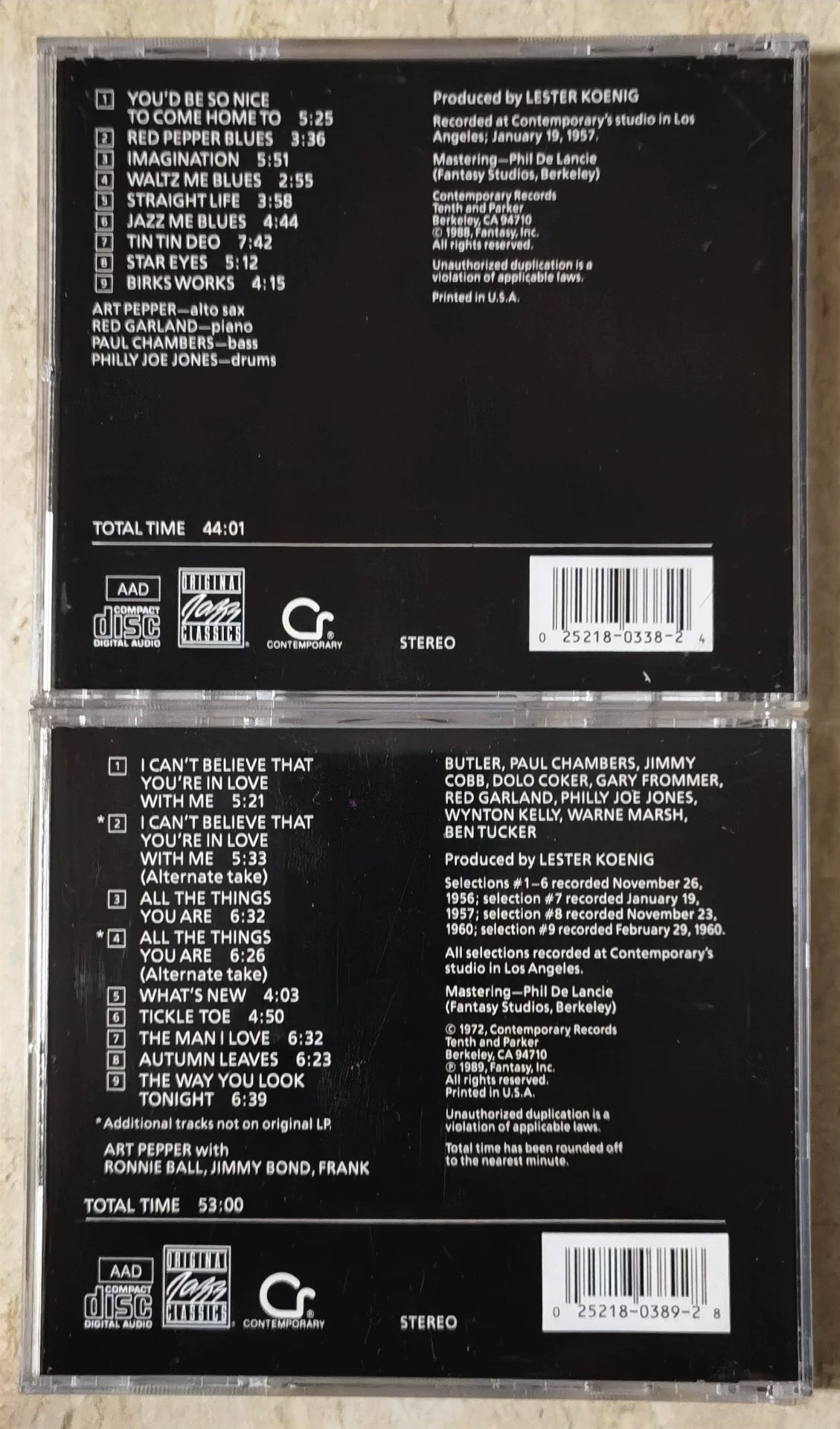 Art Pepper – Meets the Rhythm Section + The Way It Was! – US 2CD Bundle