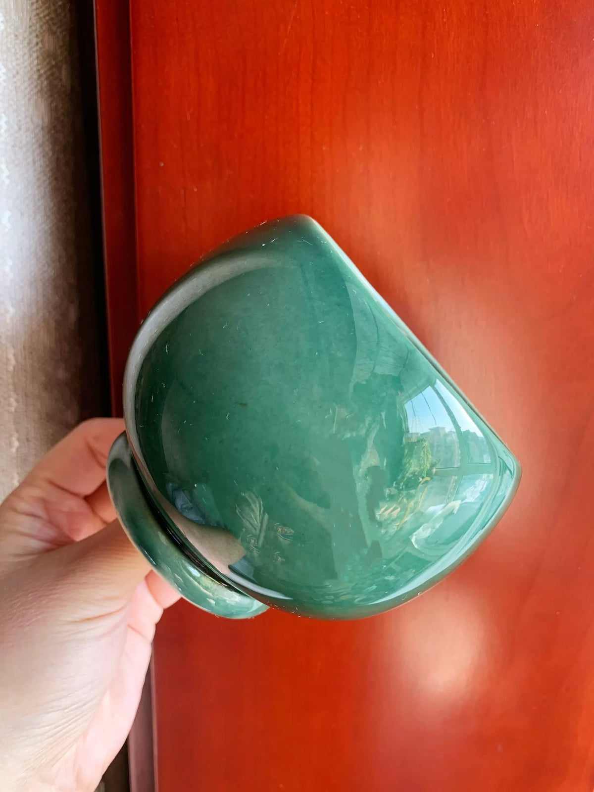 Green-Glazed Ceramic Pedestal Bowl 3