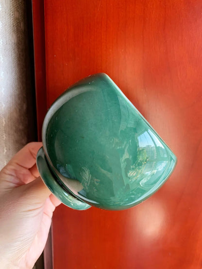 Green-Glazed Ceramic Pedestal Bowl 3