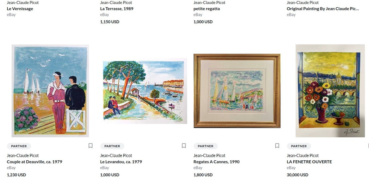 Jean-Claude Picot – Signed Limited French Riviera Lithograph, 76 × 56 cm — original seller image 5