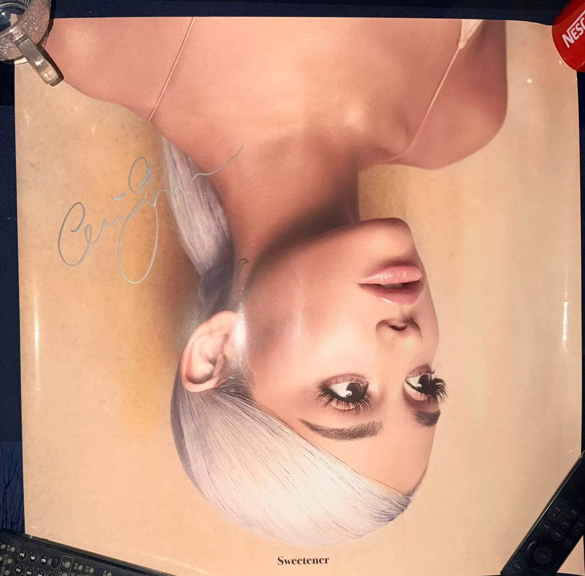 Ariana Grande – Sweetener Silver Signed Poster