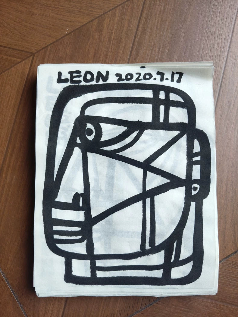 Leon Hand-Drawn Xuan Paper Original – Choice of 9 Designs – Design 8
