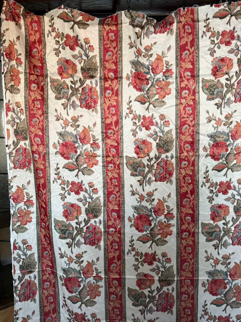 Antique Silk Textile Panel, 138 × 243 cm — detail 2