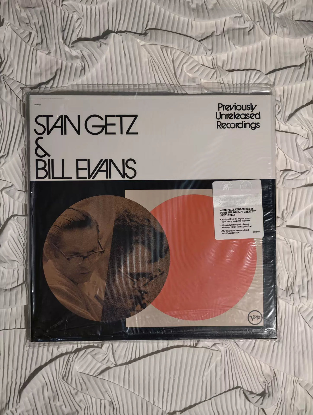 Stan Getz & Bill Evans – Previously Unreleased Recordings – Acoustic Sounds LP – actual item photograph 2