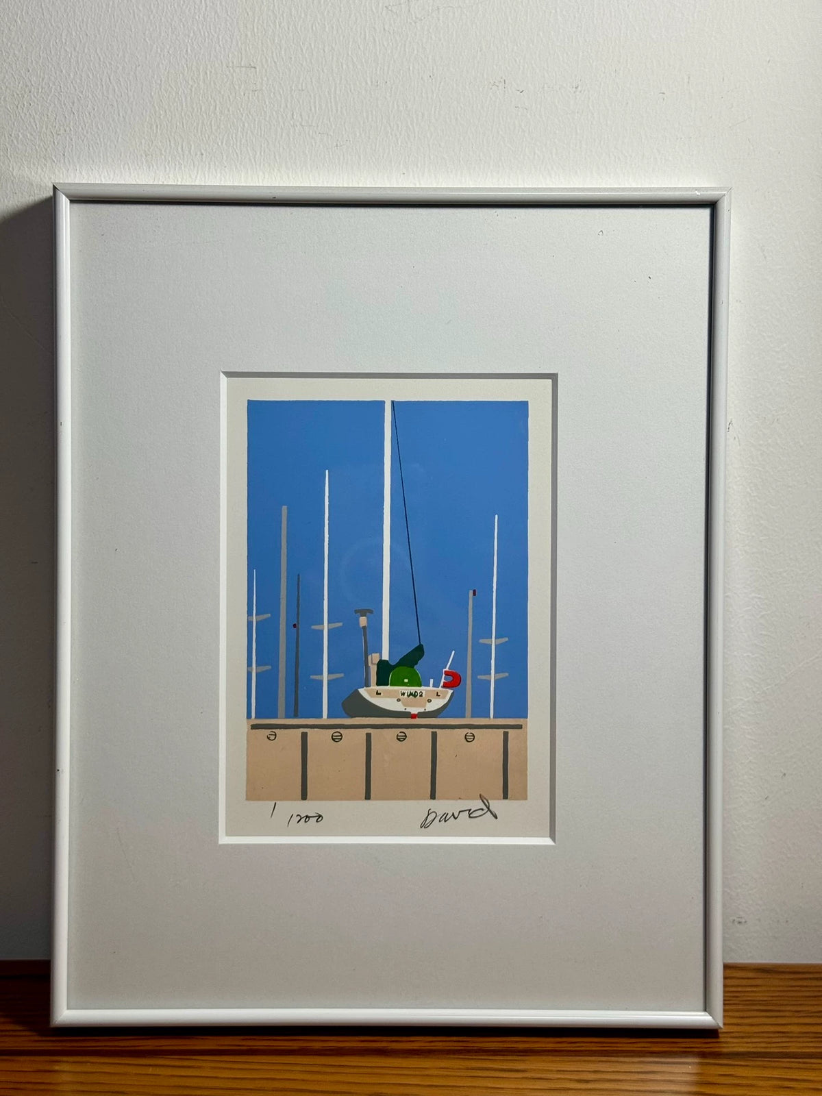 David Costa – Harbor Sailboats – Framed Print 1/200