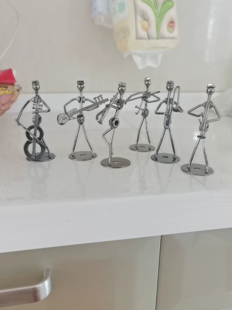 Metal Musician Figurines — Set of 6
