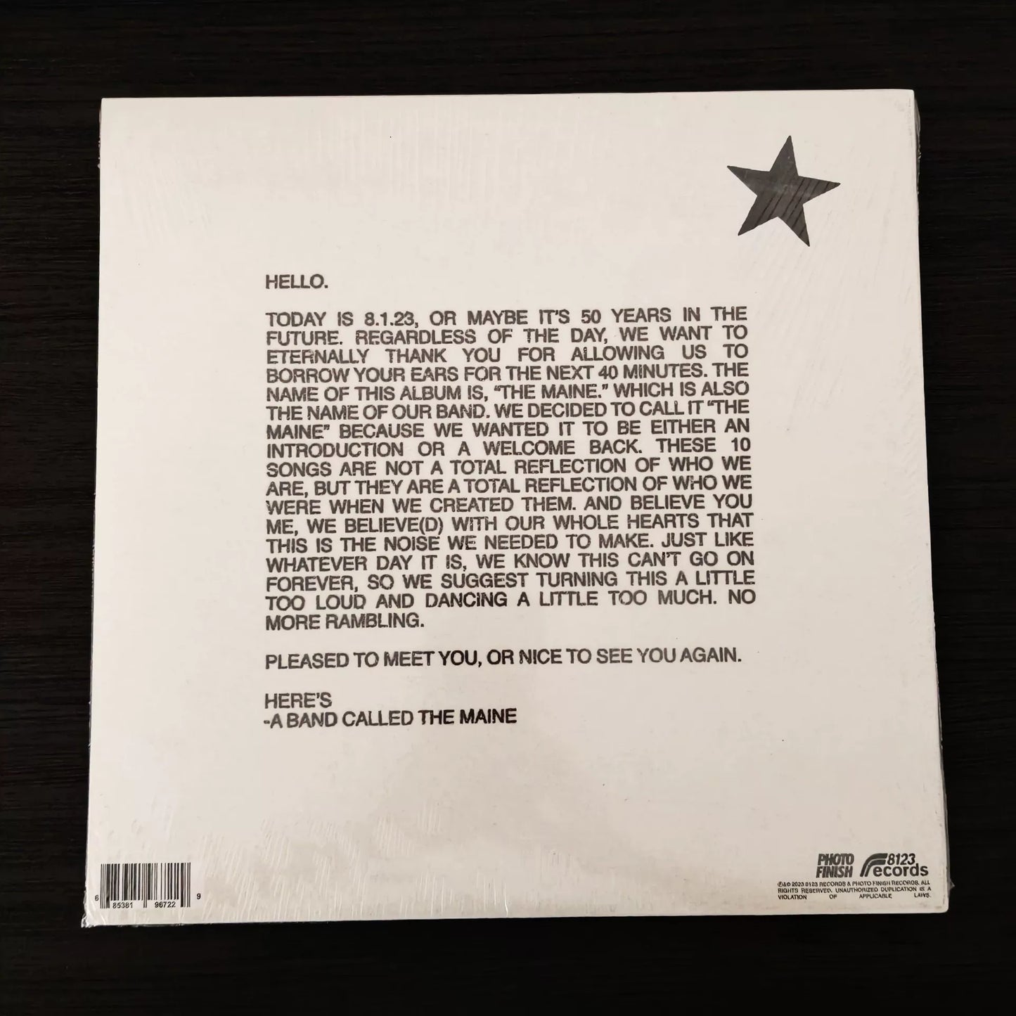 The Maine – The Maine Limited Yellow Vinyl LP