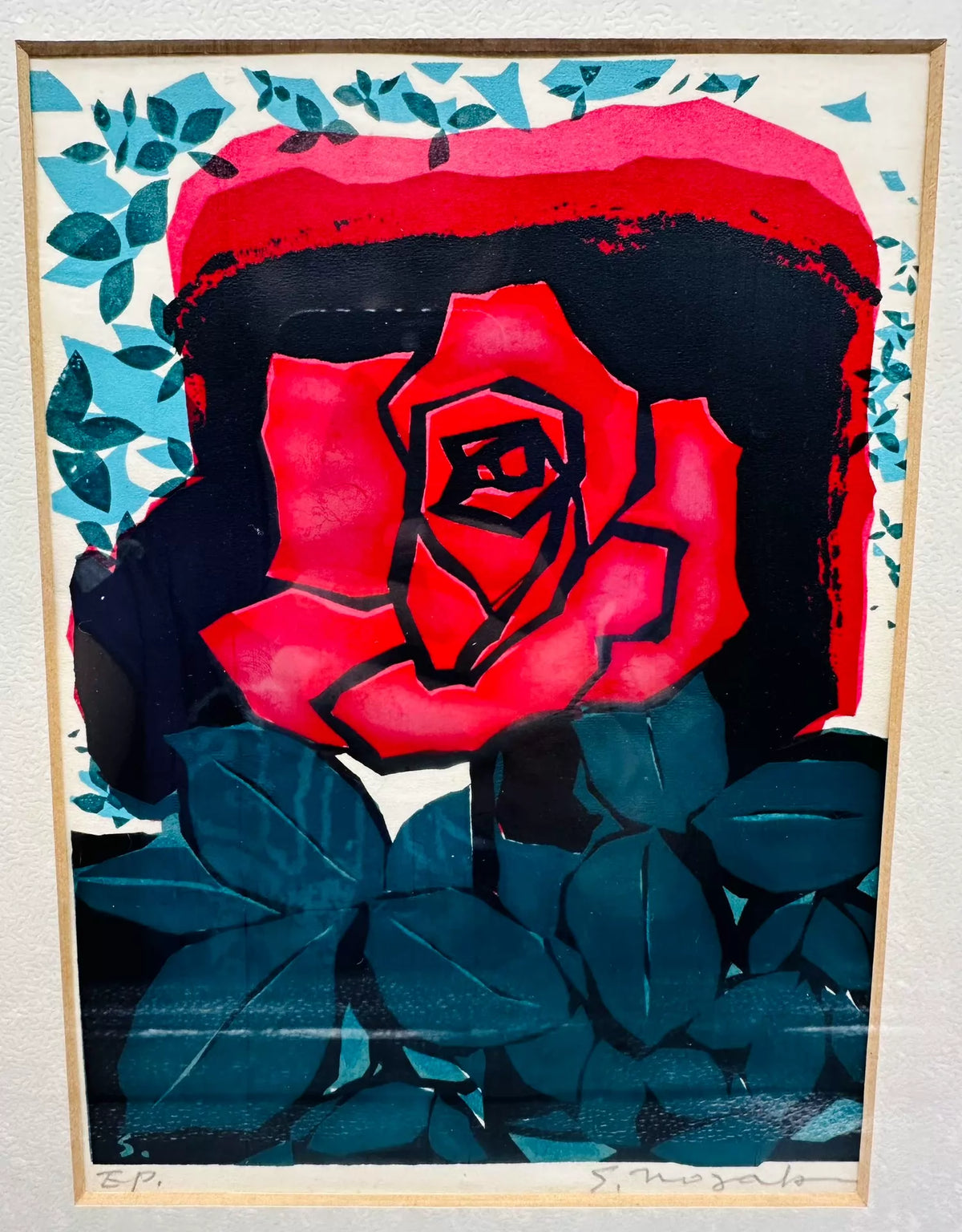 Red Rose – Signed Framed Print – actual item photograph 2