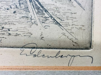 Josef Eidenberger – Köln Deutzer Brücke – Signed Framed Etching