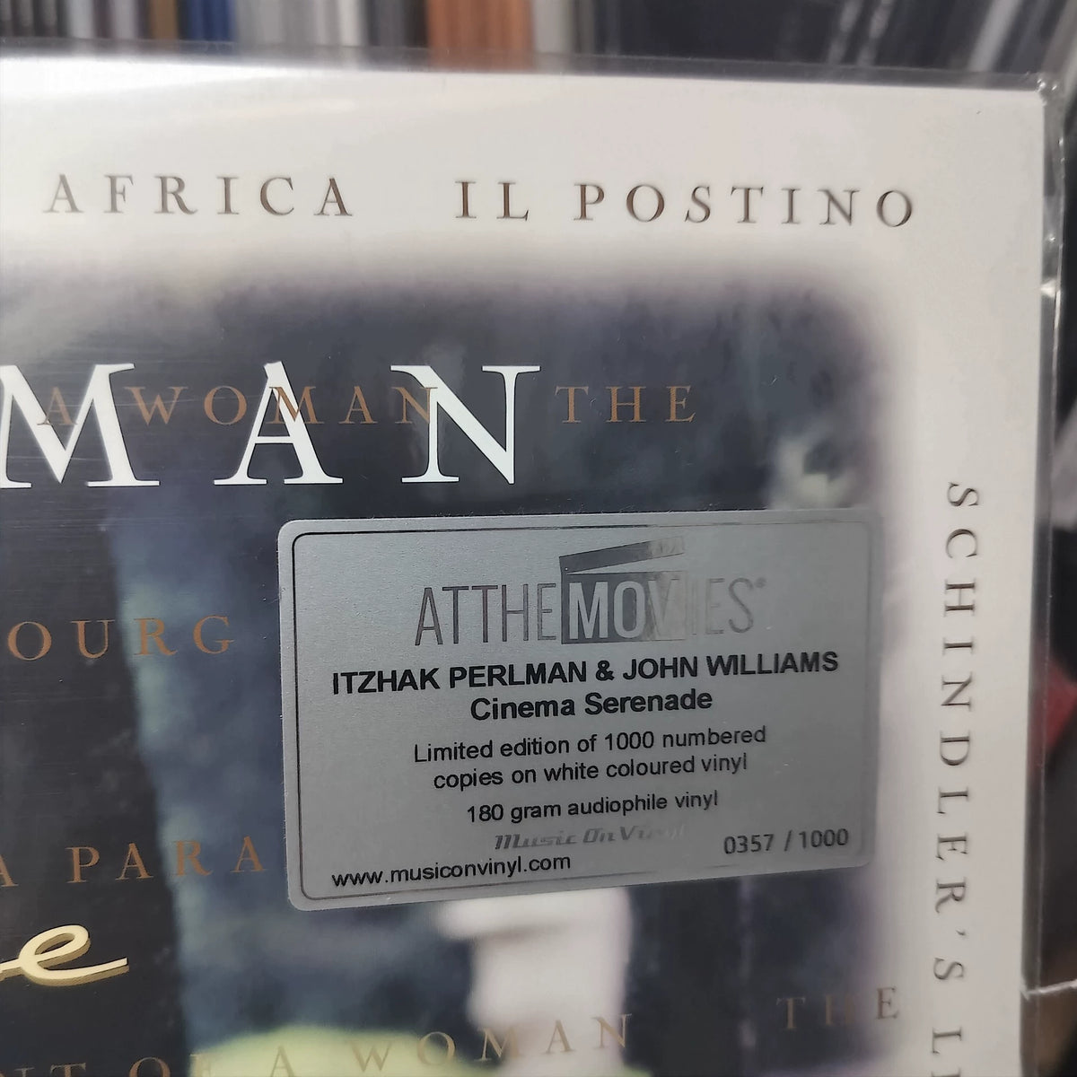 Itzhak Perlman – Cinema Serenade White Vinyl LP — product detail 2