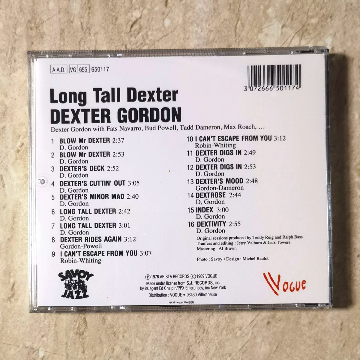 Dexter Gordon – Long Tall Dexter – French CD