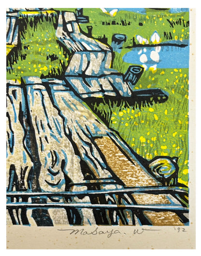 Mountain Boardwalk – Japanese Numbered Print 58/81 – actual item photograph 3