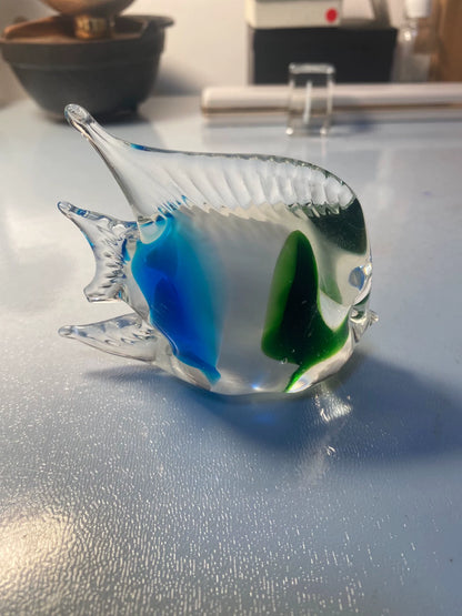 Blue, White and Green Glass Fish Figurine – source photo 1