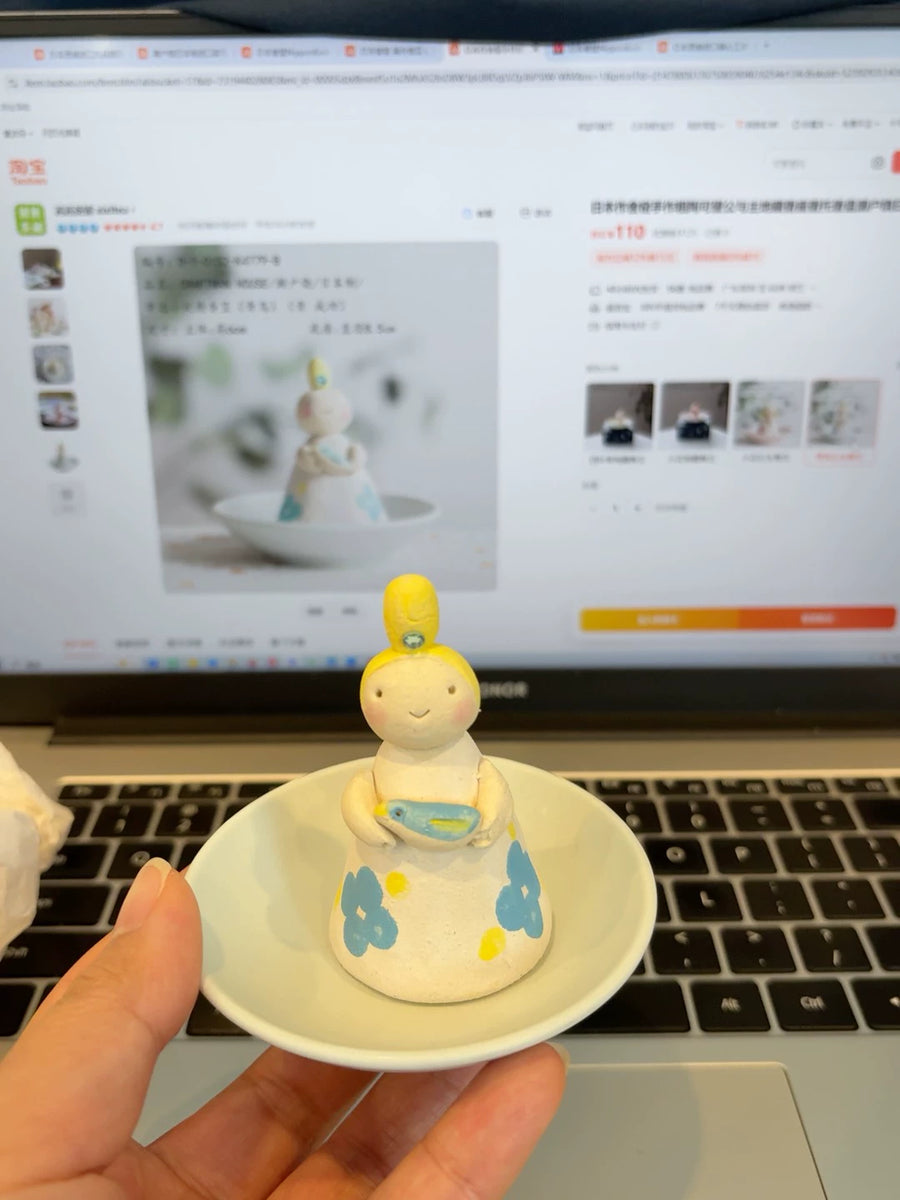Yellow Figure – Ceramic Incense Holder